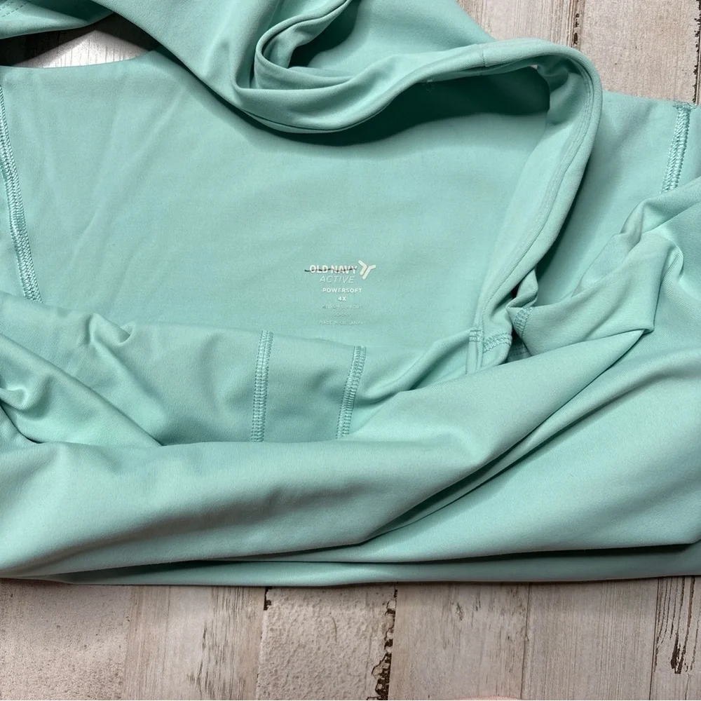 Old Navy Med-Support PowerSoft Racerback Sports Bra Sage Green Sz 4X - Picture 3 of 15